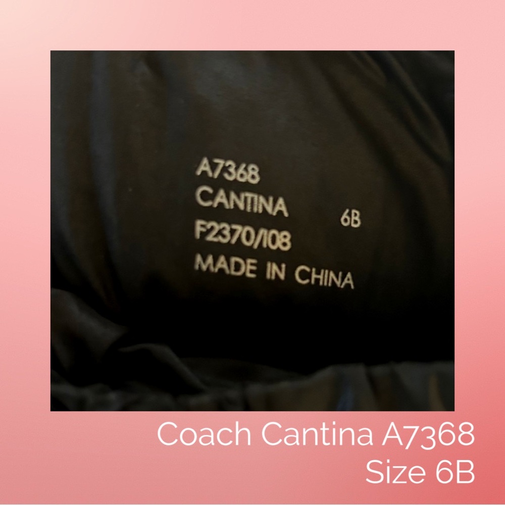 Women’s Coach Cantina A7368 wedge puffer Monogram boots. Size 6B (Worn Once) - Picture 4 of 5